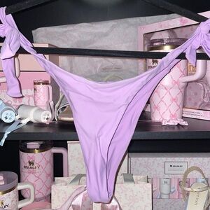 White Fox Boutique XL purple side tie knotted bikini bottoms